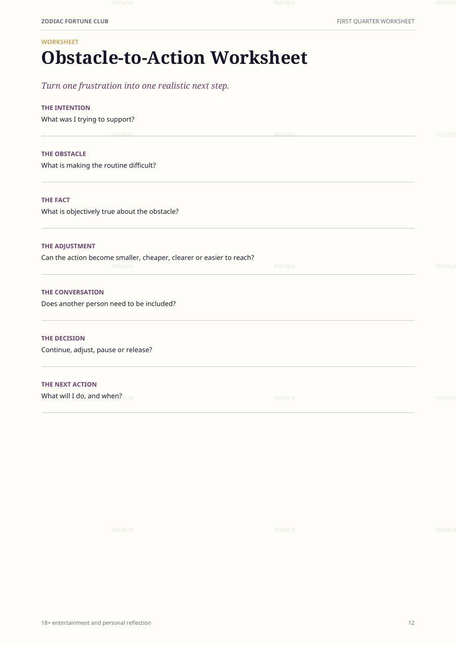 Preview: the keep, repair, move or release decision page