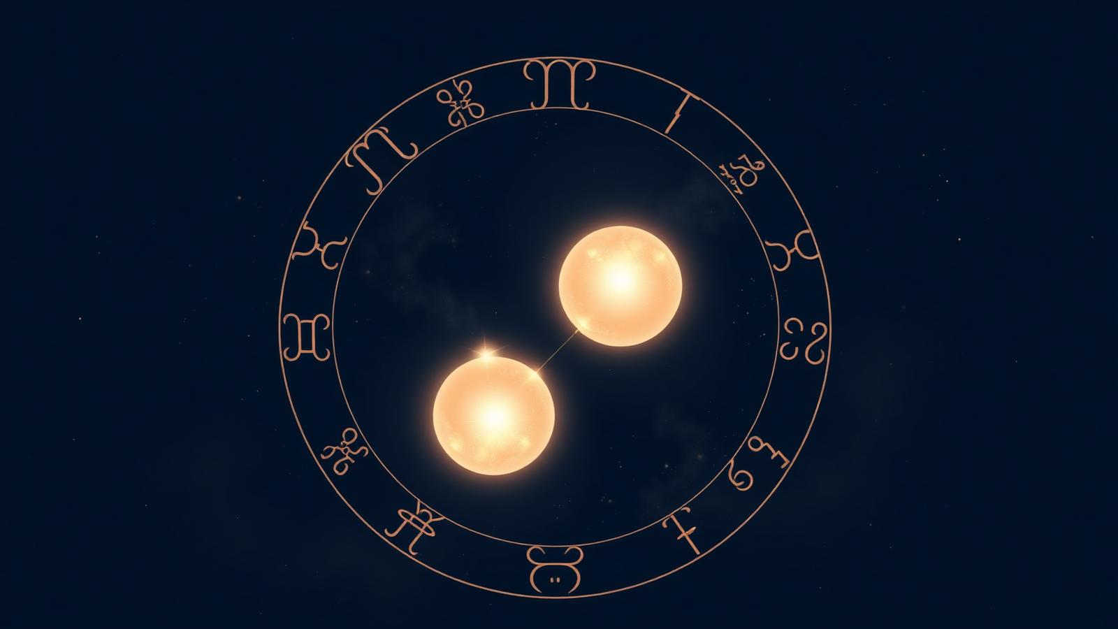 Twelve zodiac symbols surrounding six gentle emotional-needs motifs