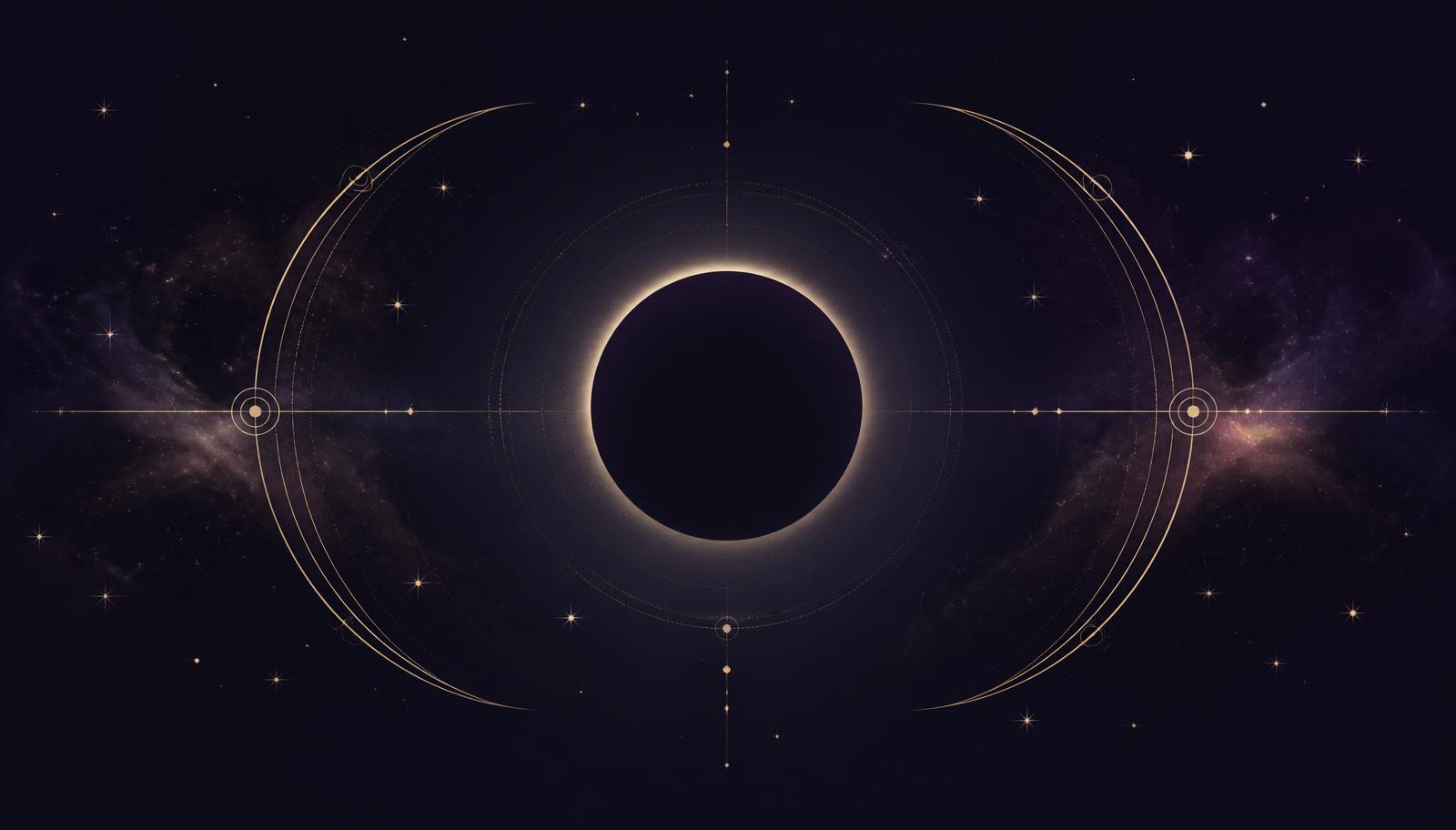 Dark New Moon with subtle balanced Libra symbolism